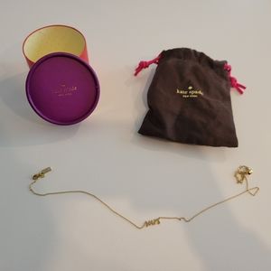 Kate Spade "Mrs" necklace